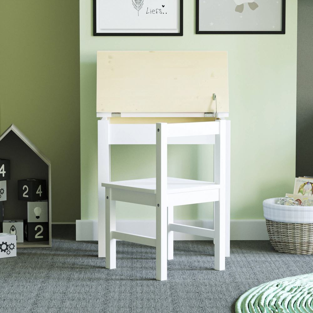 Junior Vida Aries White Desk and Chair Set Image 4