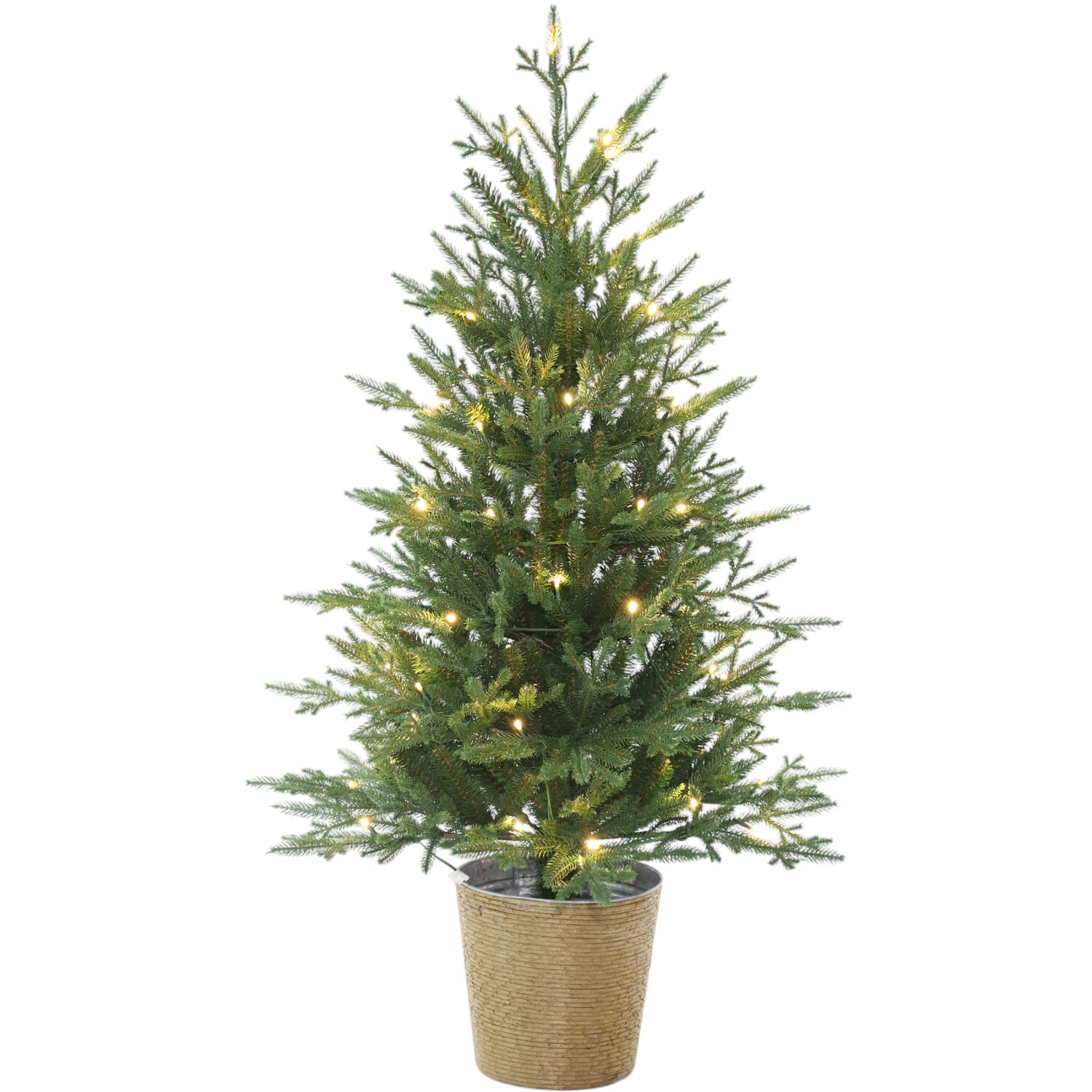 Harrogate Pre Lit Potted TreeGreen Image