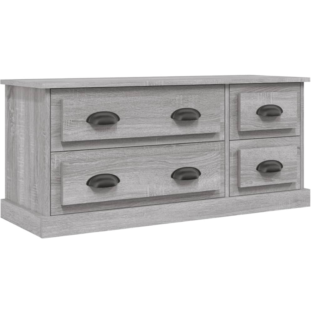 vidaXL 4 Drawer Grey Sonoma TV Cabinet Image 2