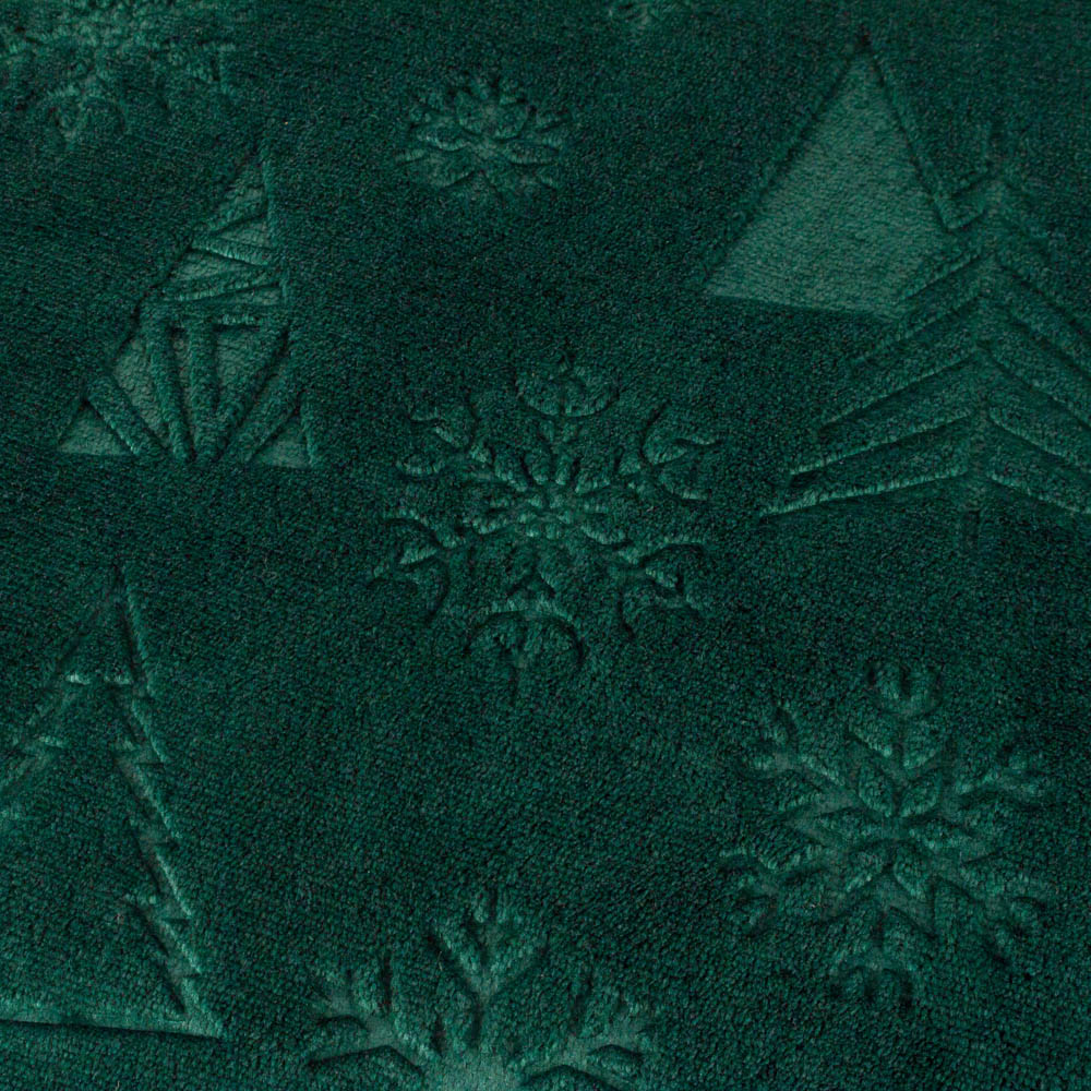 Furn Emerald Festive Time Sherpa Fleece Embossed Reversible Throw 140 x 180cm Image 5