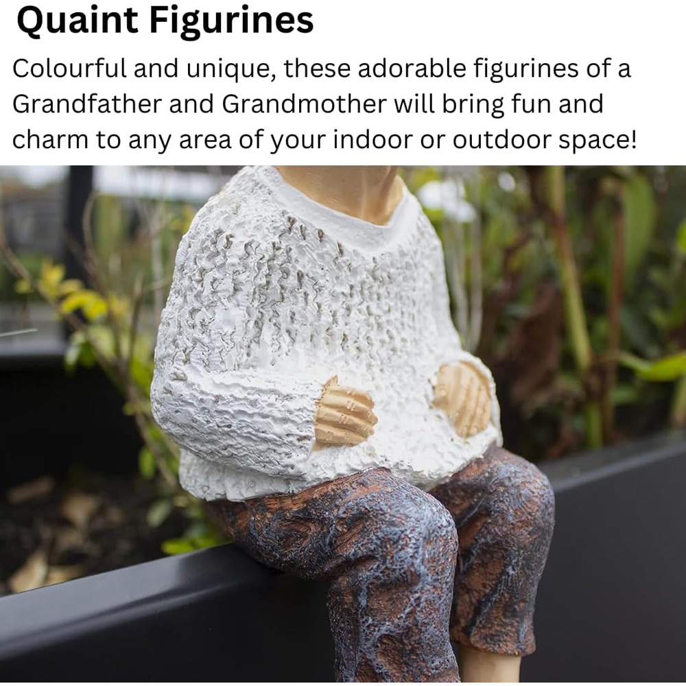 Marco Paul Sitting Grandfather Statue Garden Ornament Image 4