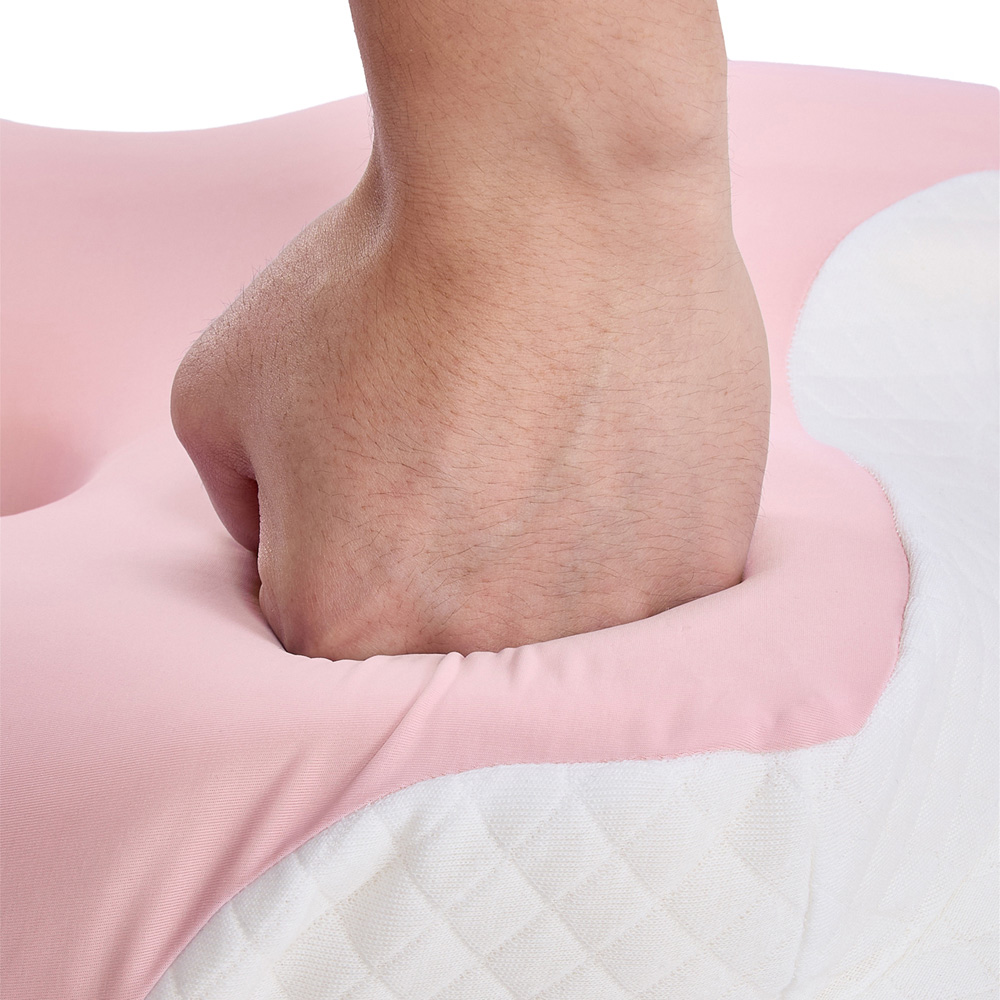 Living and Home Pink and White Butterfly Memory Foam Pillow 62 x 37cm Image 2