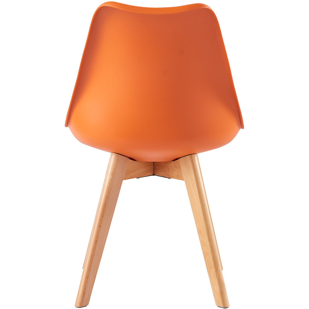 Eva Set of 2 Orange Padded Dining Chairs Image 4