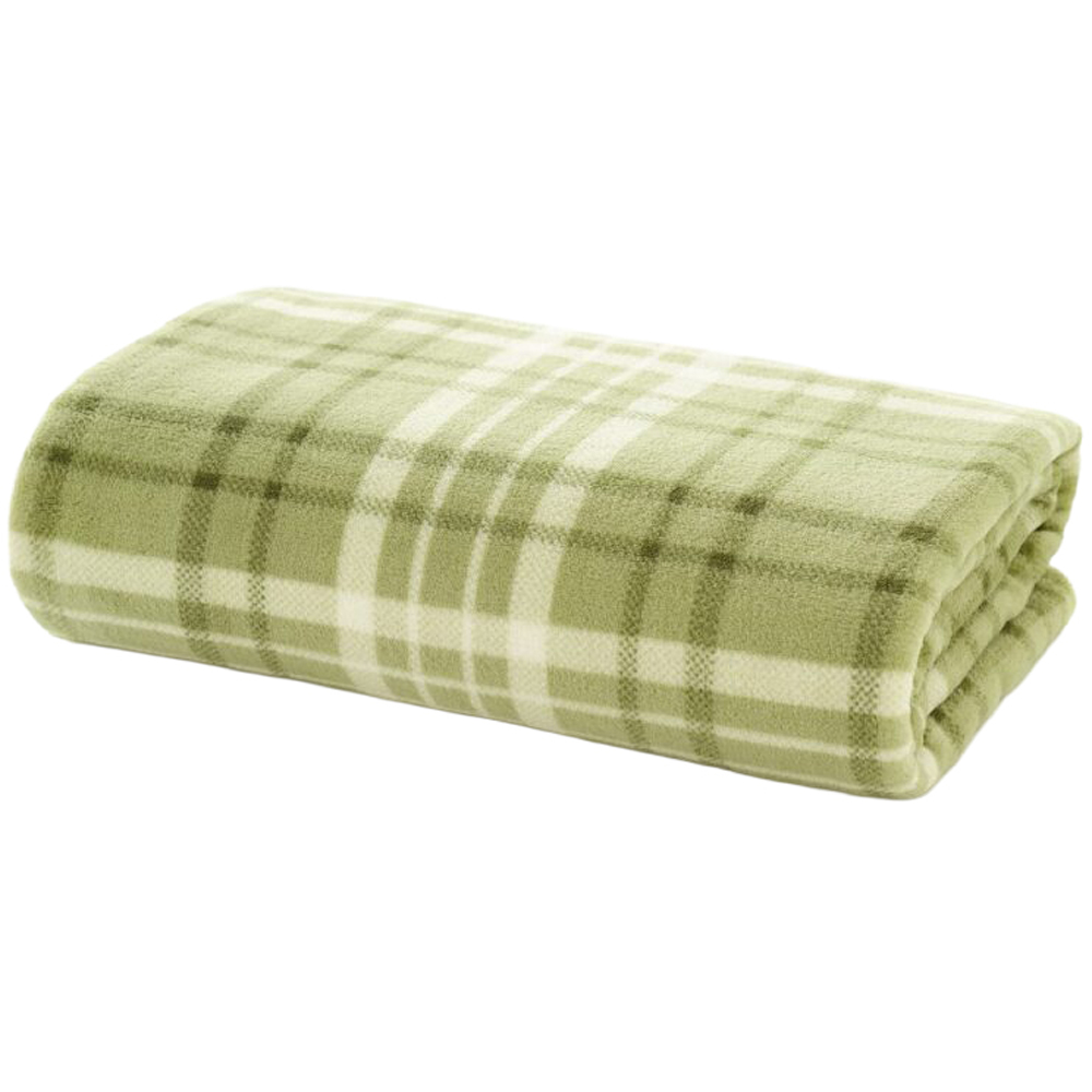 Deyongs Sage Check Pattern Snuggle Touch Throw 140 x 180cm Image 1