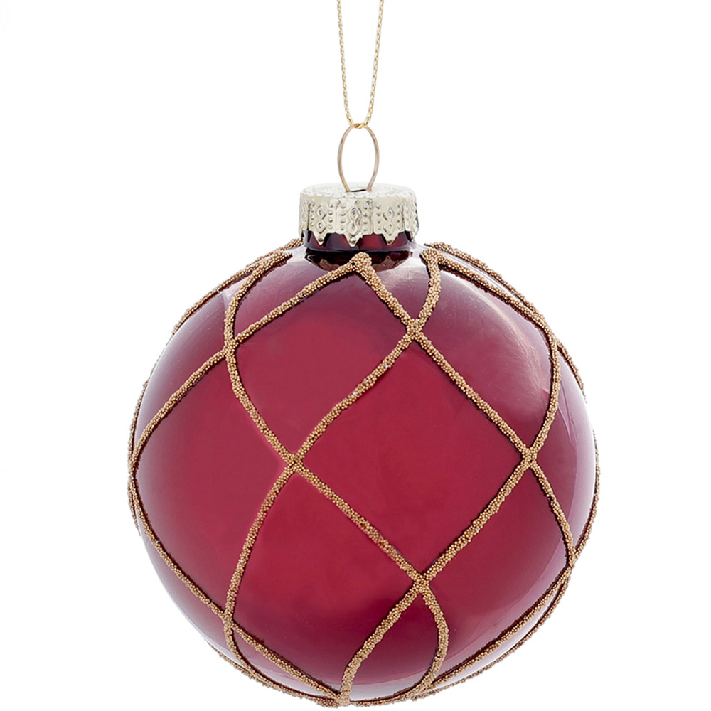 Charles Bentley Traditional Multicolour Glass Baubles 12 Pack Image 5