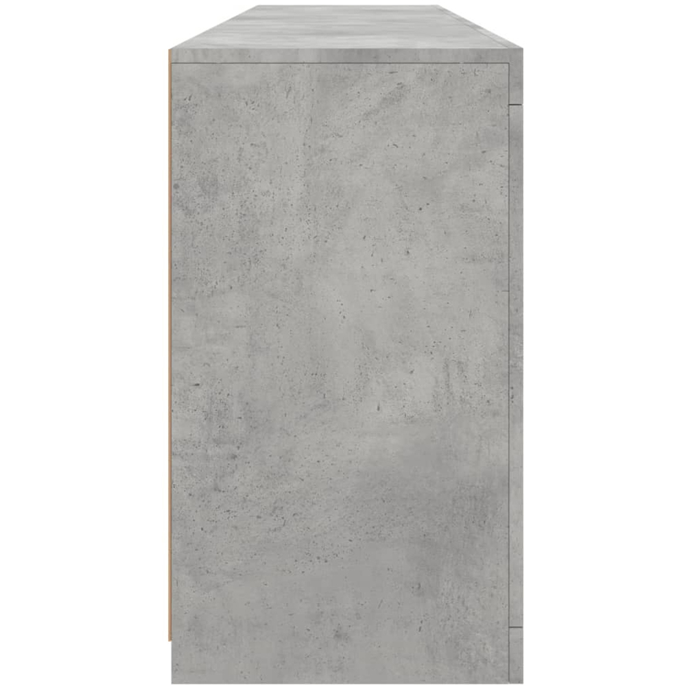 vidaXL 5 Door 6 Shelf Concrete Grey Sideboard Image 7