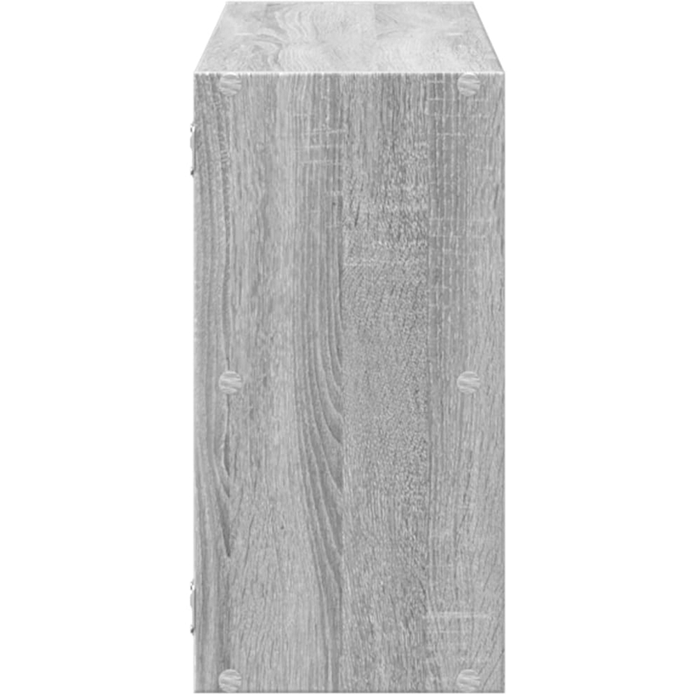vidaXL 5 Shelf Grey Sonoma Floating Wall Shelf Image 4