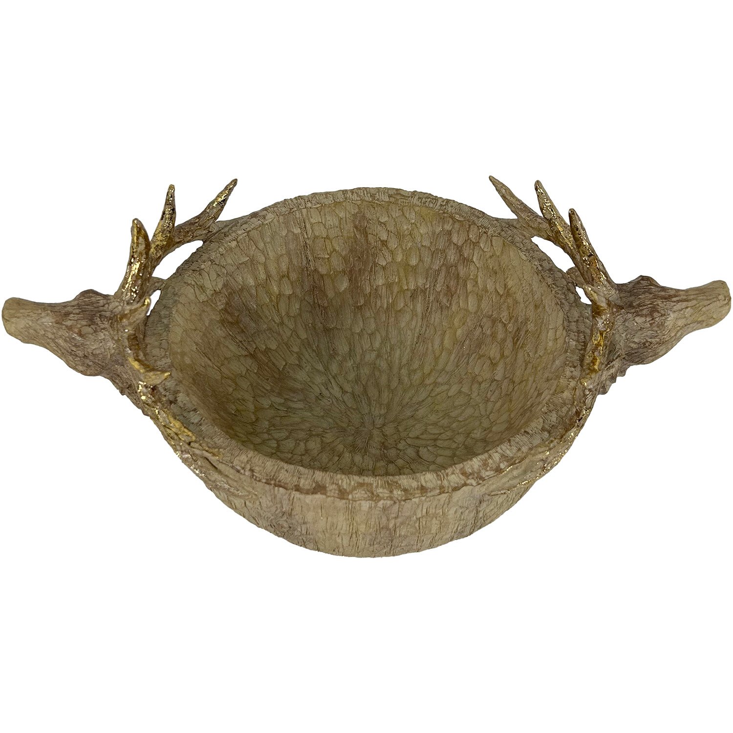 Wood Effect Decorative Stag BowlNeutral Image 2