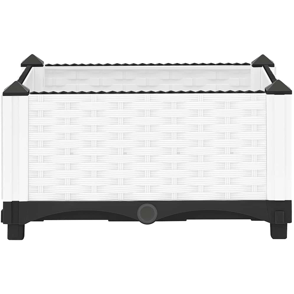 vidaXL White Polypropylene Raised Garden Bed 4 x 40 x 23cm Image 3