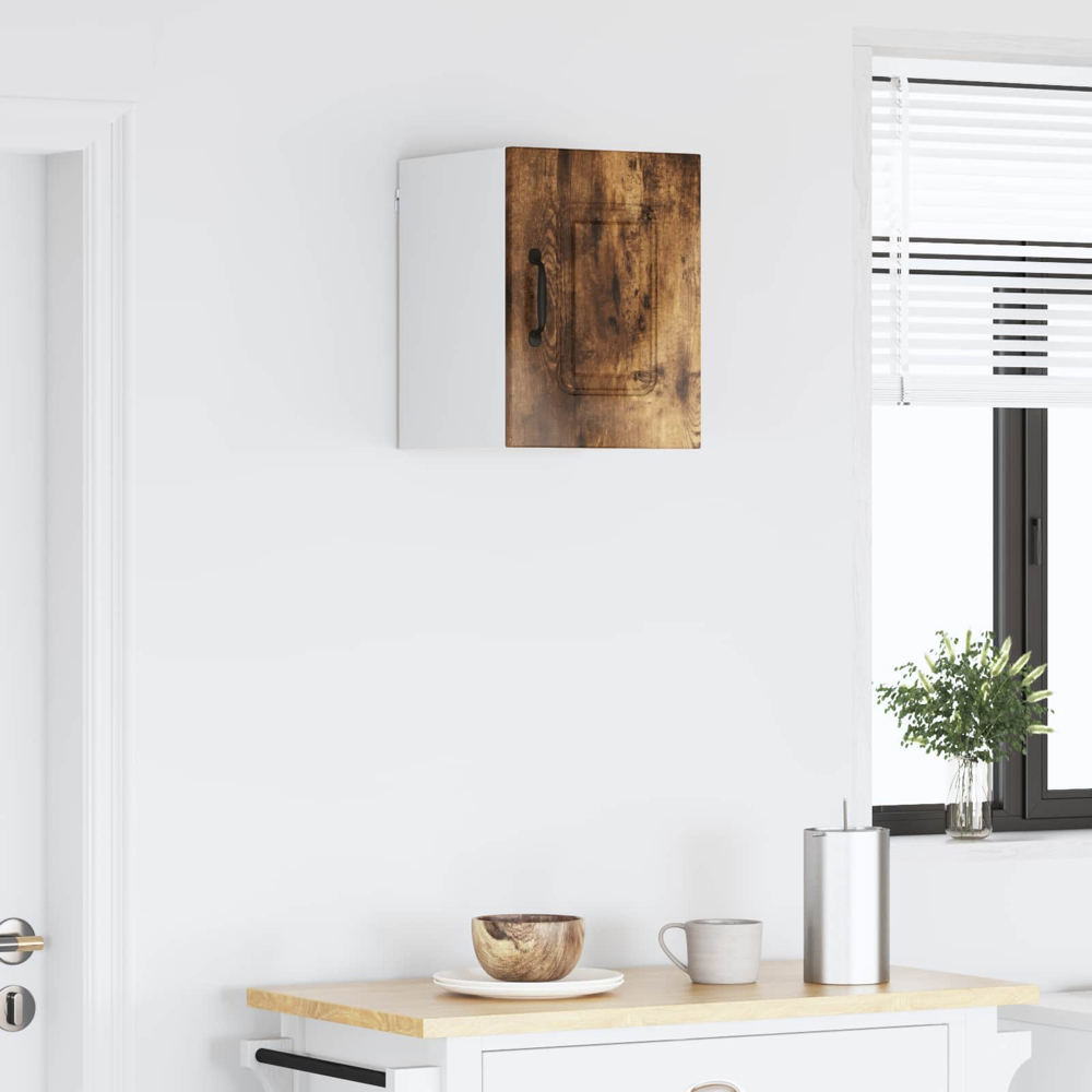 vidaXL Kalmar Single Door Smoked Oak Wall Mounted Kitchen Cabinet Image 9