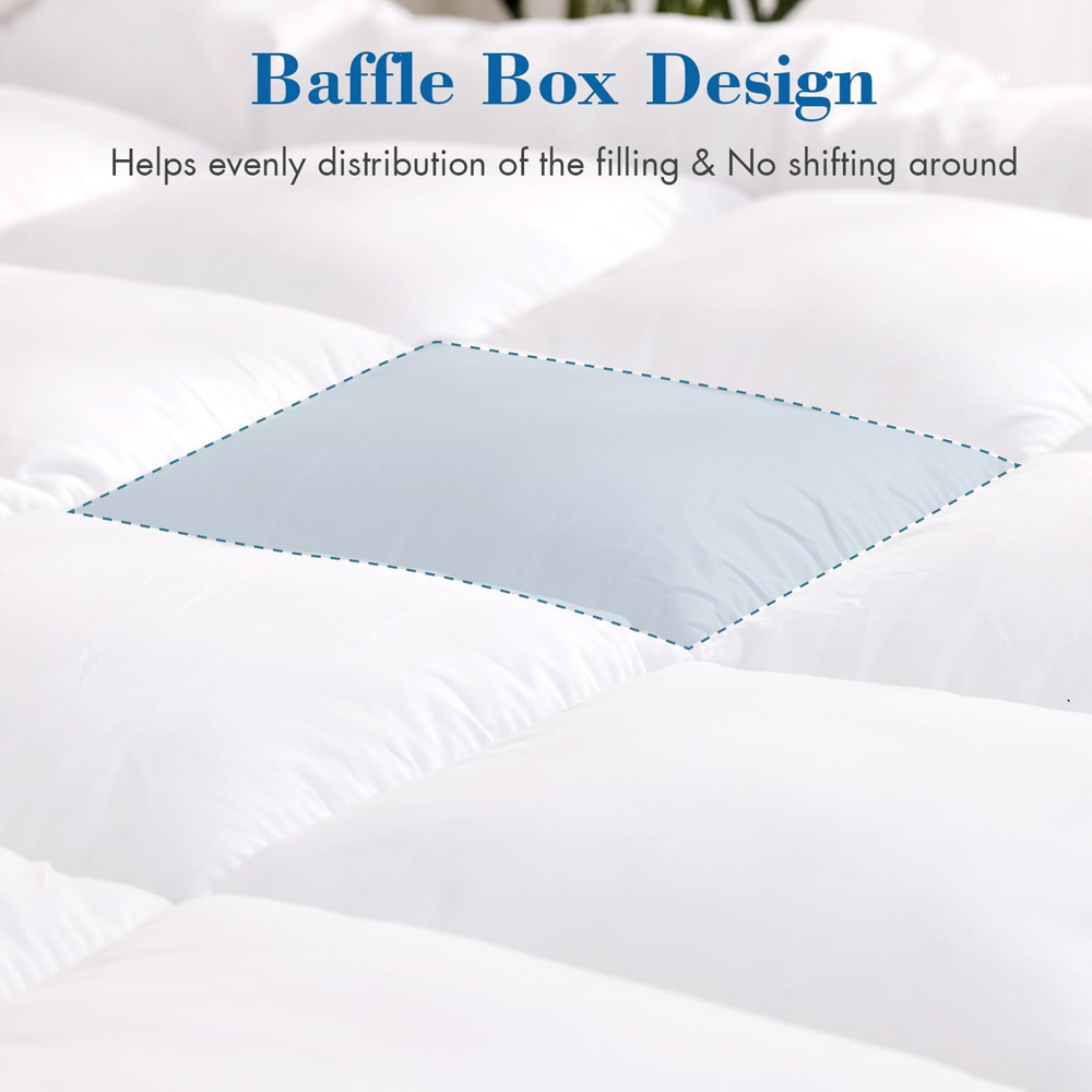 Alivio Double Microfiber Quilted Mattress Topper 4 inch Image 7