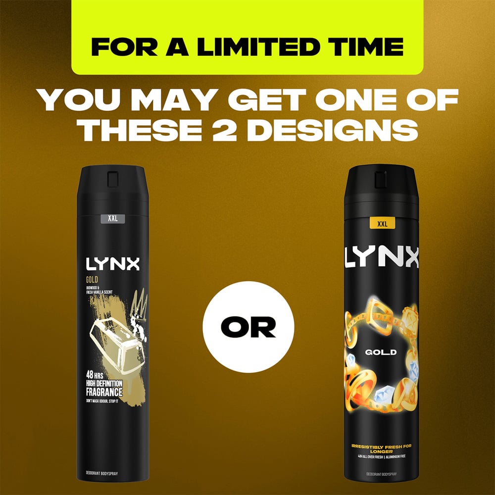 Lynx Gold Oud Wood and Dark Vanilla 48H Protection Deodorant Body Spray 250ml 6 Pack Image 6