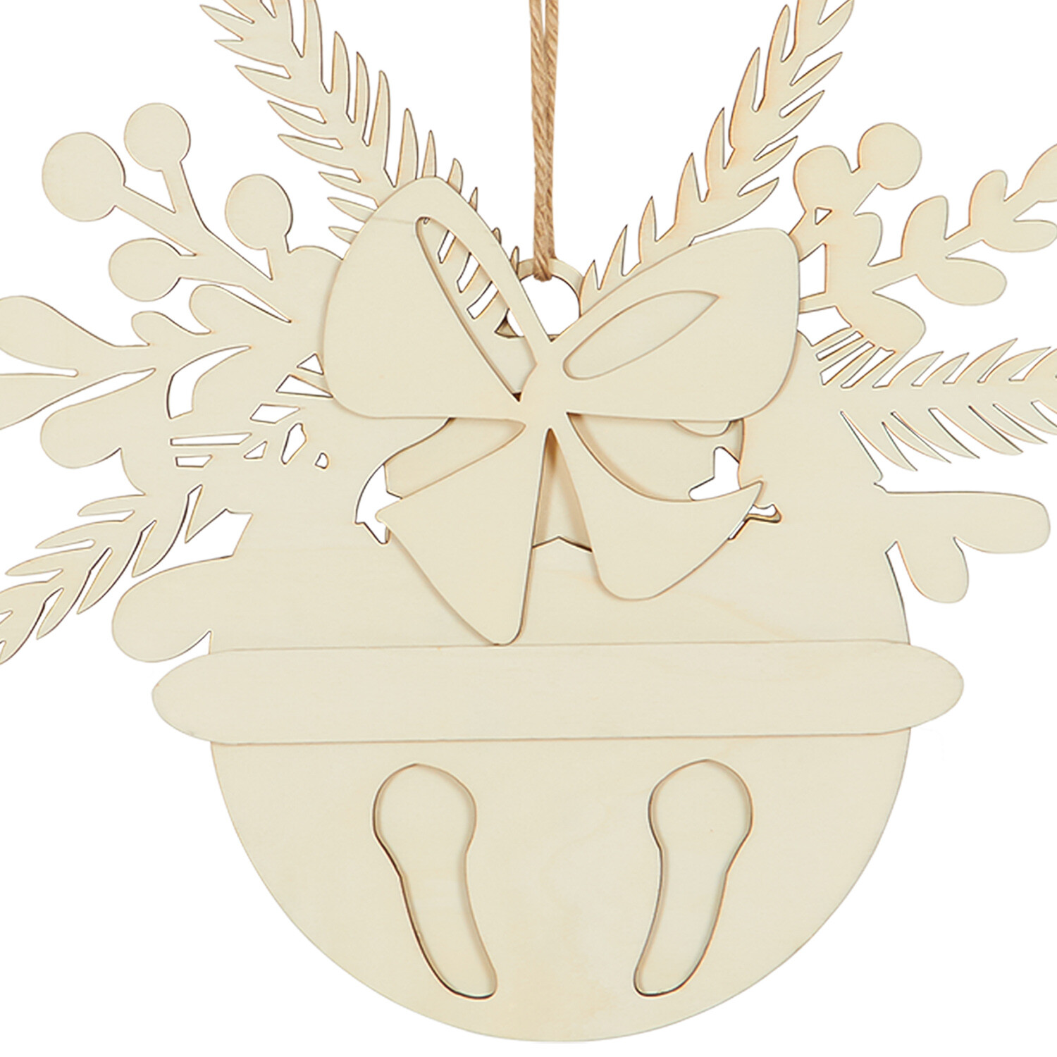 Wooden Layered Christmas Bauble - Wood Image 2