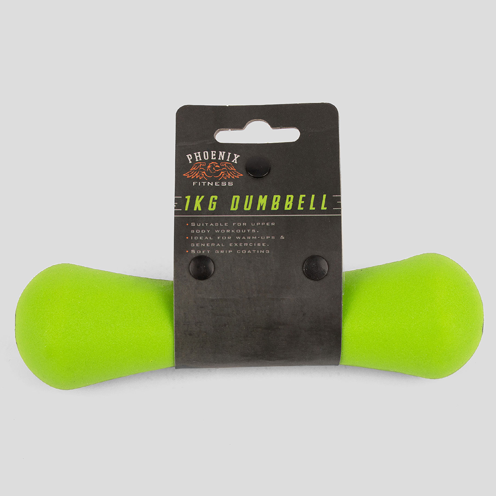 Phoenix Fitness Neoprene Dumbbell 1kg 2 Pack Image 2