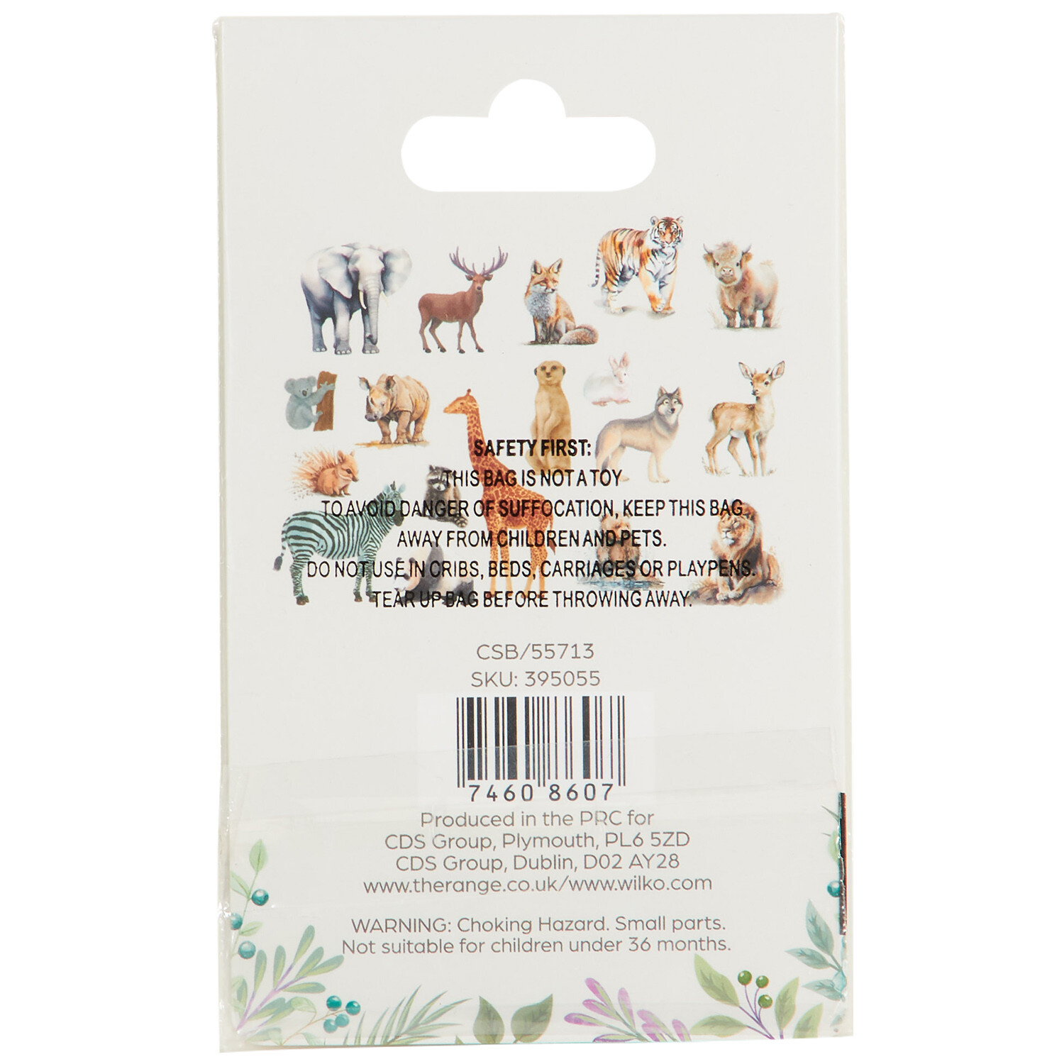 Pack of 18 Transparent Stickers - Multicolour / Wild Animals Image 2