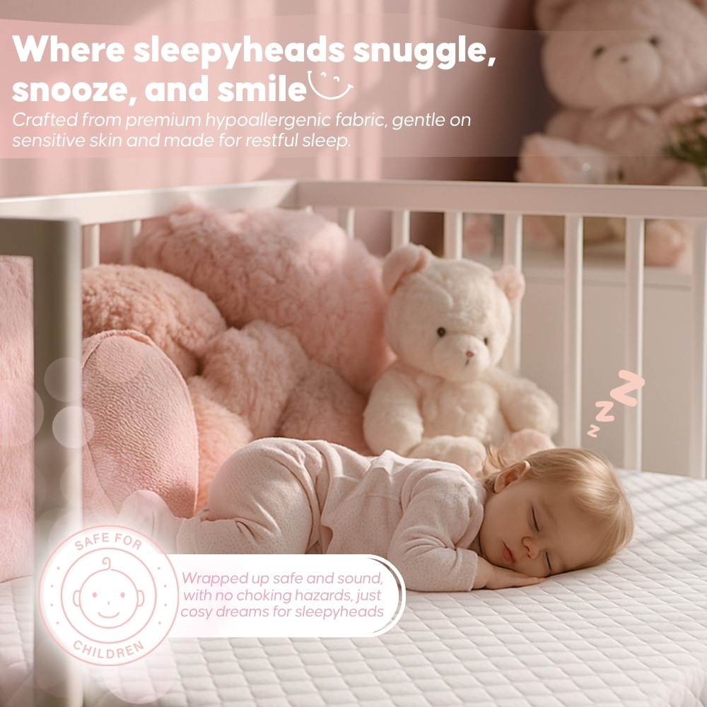 Bump and Beyond White Firm Support Waterproof Baby Cot Mattress 120 x 60 x 7.5cm Image 3