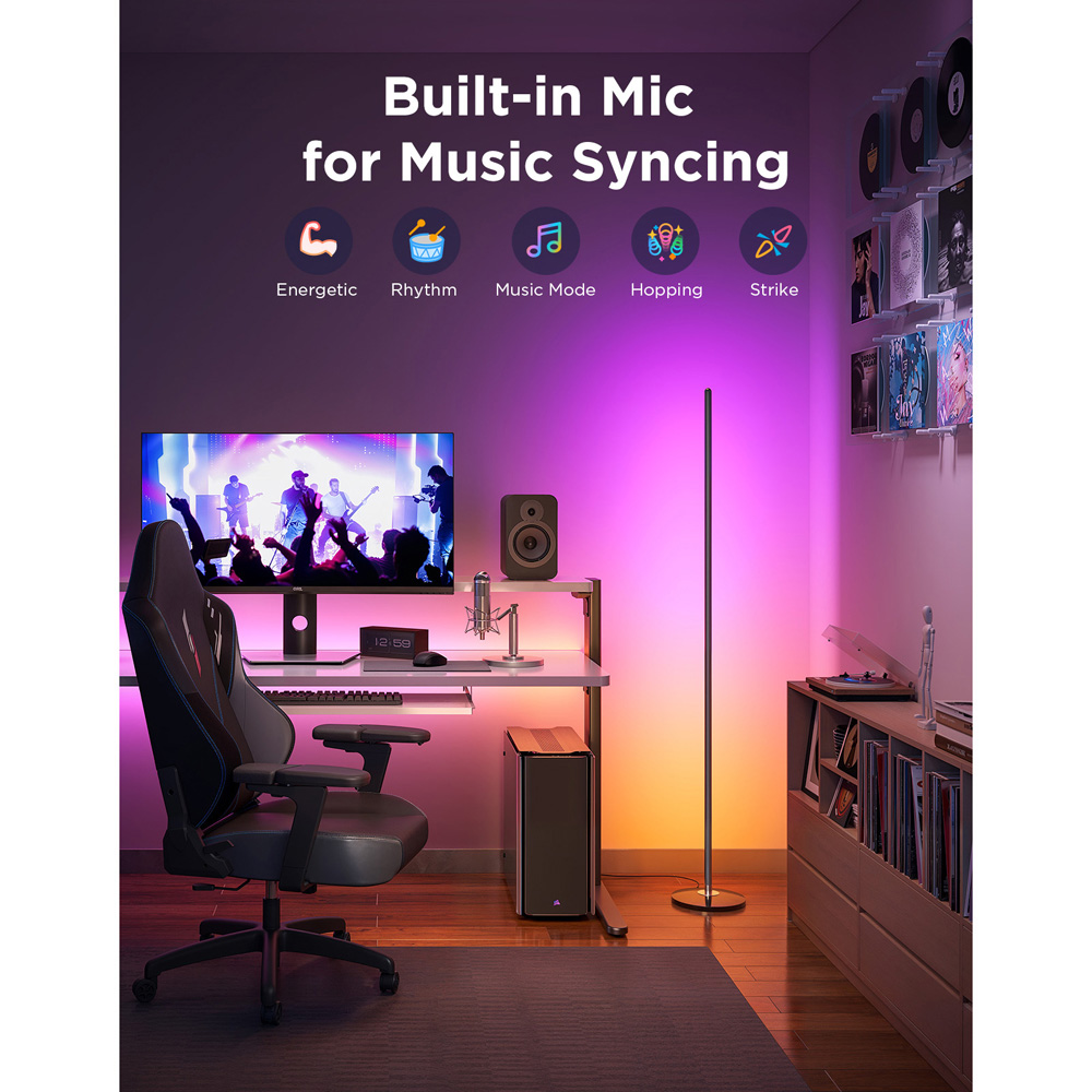 Govee RGBICW Smart LED Corner Floor Lamp Lite Image 4