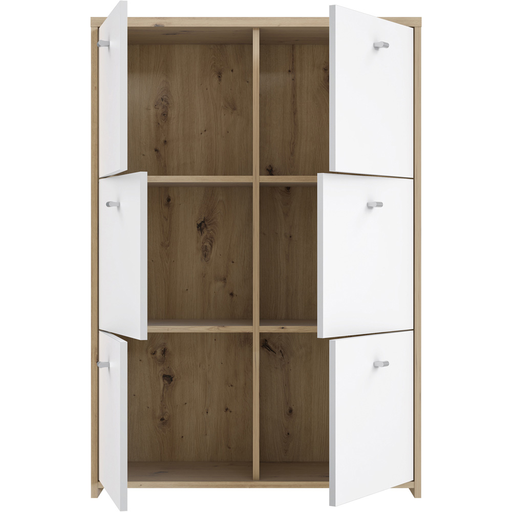 Florence Best 6 Doors Artisan White Oak Storage Chest Image 6