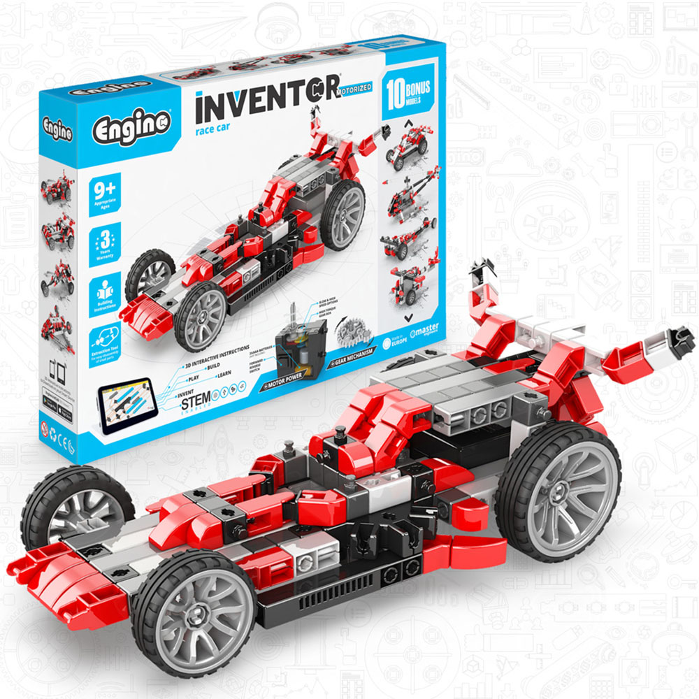 Engino Inventor Motorized Race Car Building Set Image 2