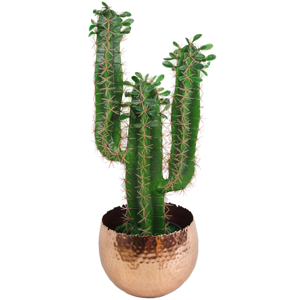 Leaf Hammered Silver Metal Planter 22 x 17cm Image 2