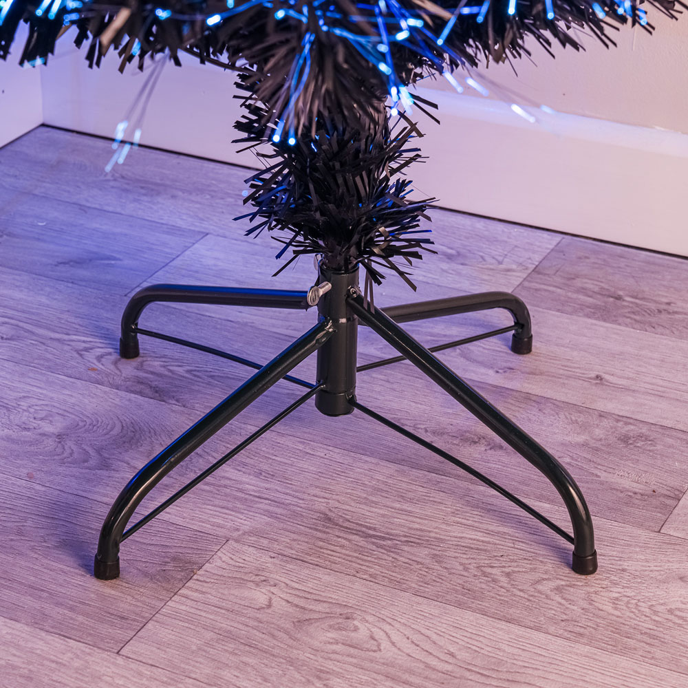 The Christmas Centre 50 Multicolour LED Black Fibre Optic Artificial Xmas Tree 5ft Image 6