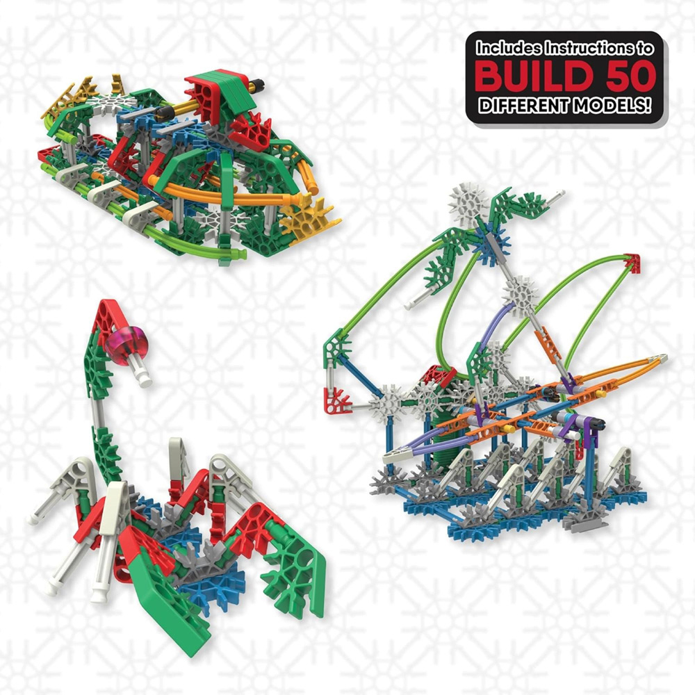 Basic Fun K'NEX Classics Power and Play Motorised 50 Model Building Set 529 Piece Image 4