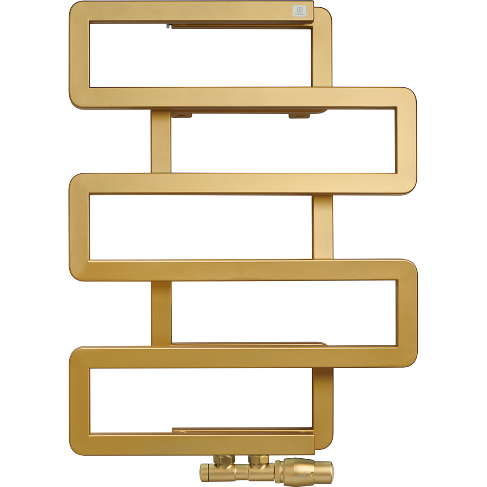 Terma Bookie Brass Heated Towel Rail 655 x 500mm Image 6