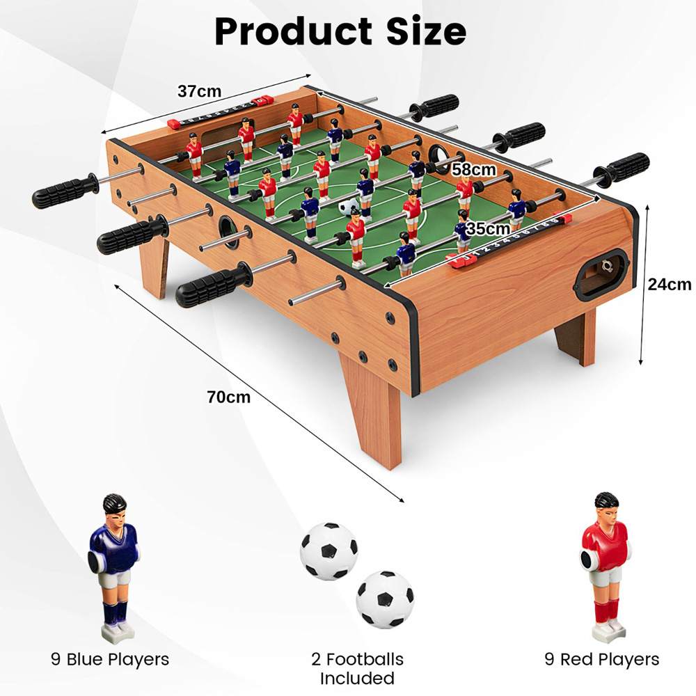Costway Wooden Table Football Playset Image 8