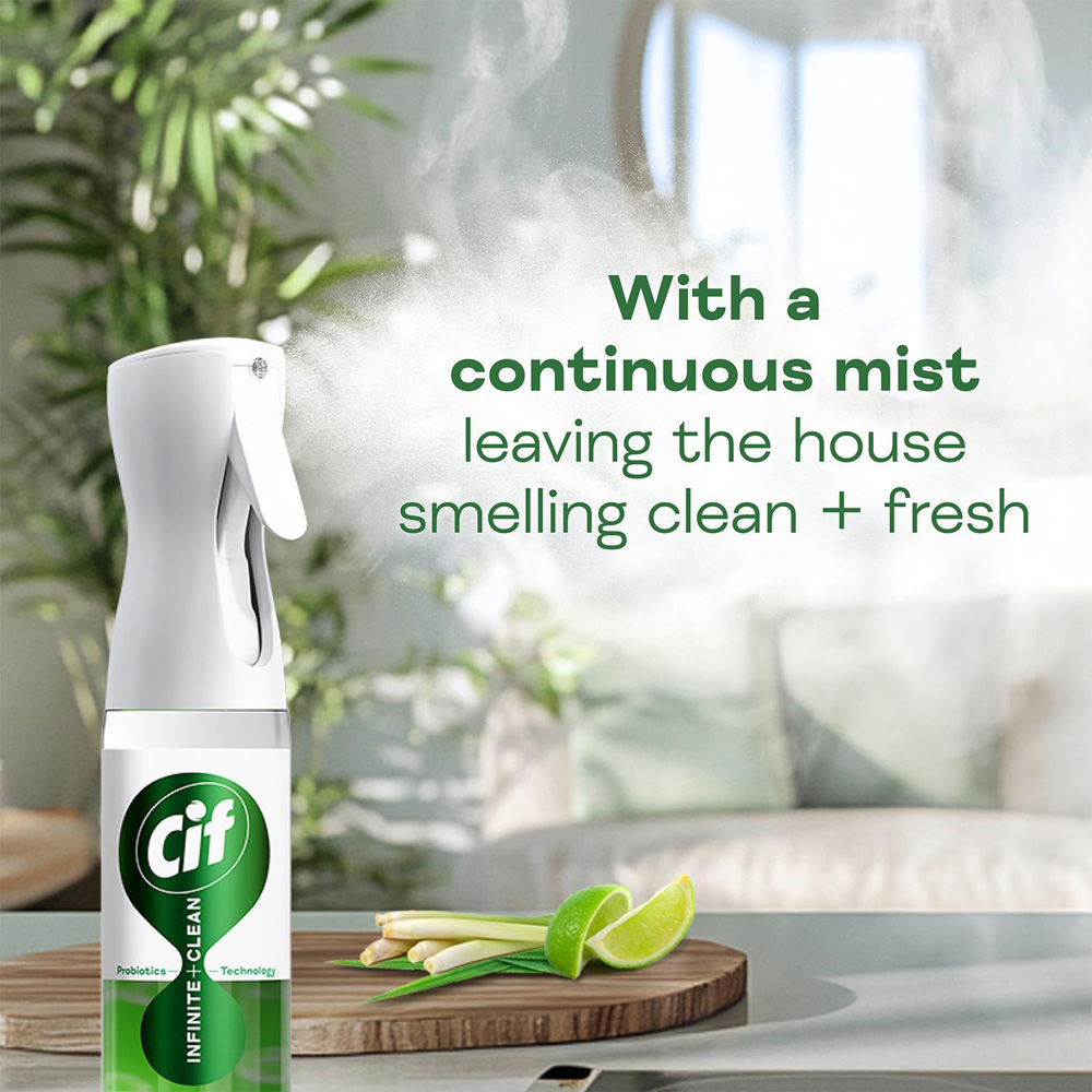 Cif Infinite Clean All in One Lime and Lemongrass Cleaner Reload 280ml 12 Pack Image 5