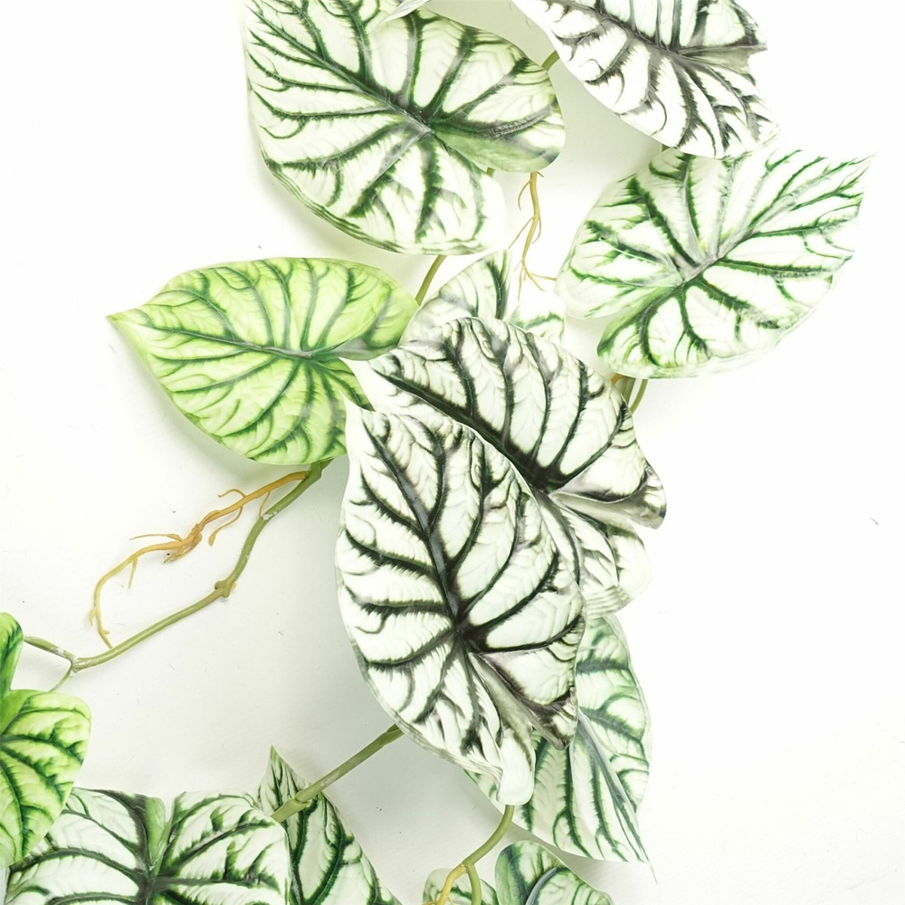 Leaf Trailing Light Alocasia Dragon Scale Hanging Artificial Plant 4ft Image 4