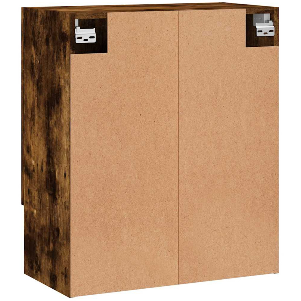 vidaXL 2 Door Single Shelf Smoked Oak Wall Cabinet Image 8