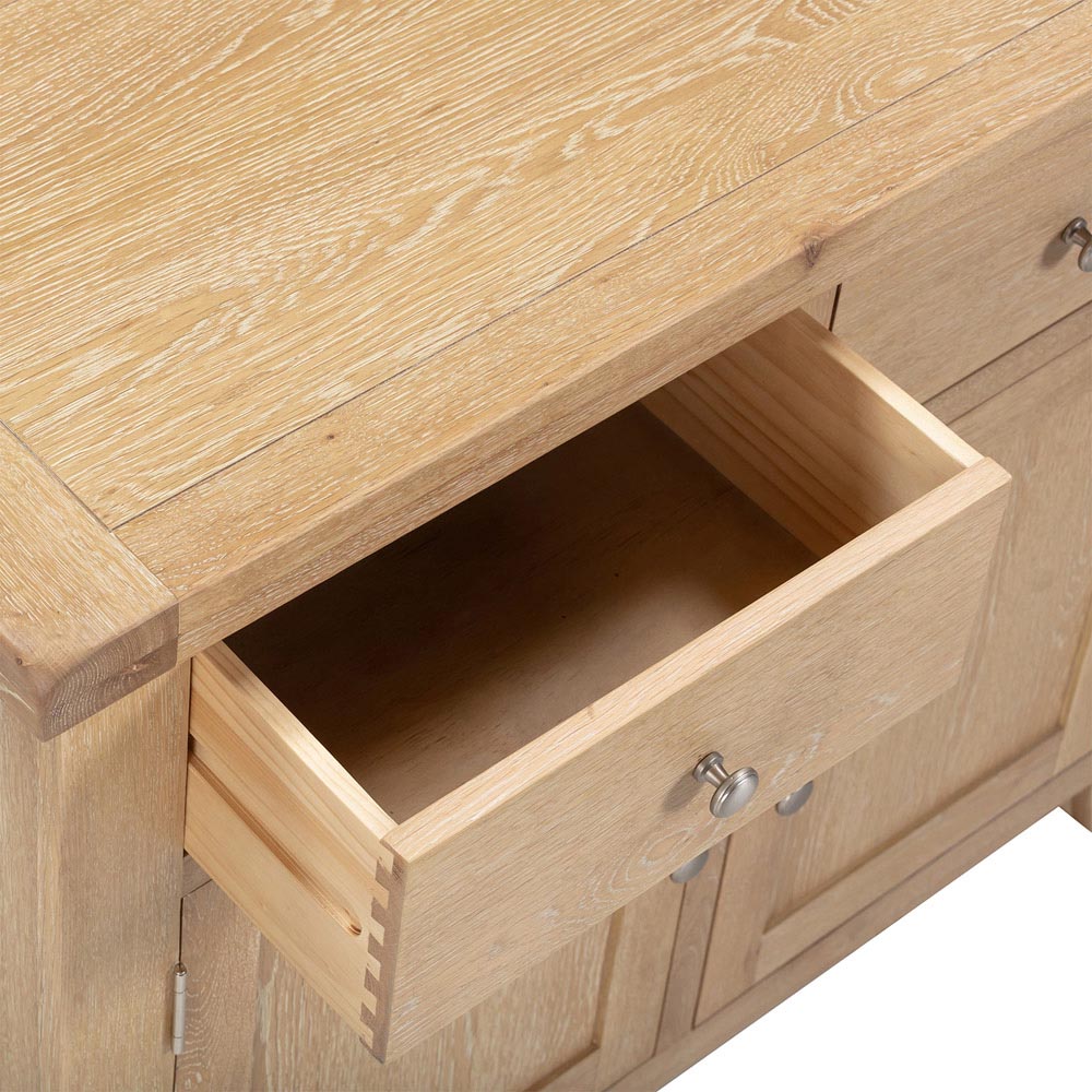 Seconique Windsor 2 Door 2 Drawer Natural Oak Sideboard Image 7