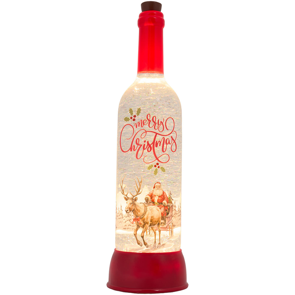 Christmas Bottle Glitter Spinner Red Image 7