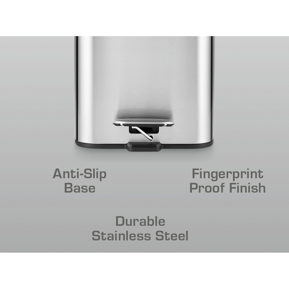 Swan Stainless Steel Compact Pedal Bin 5L Image 8