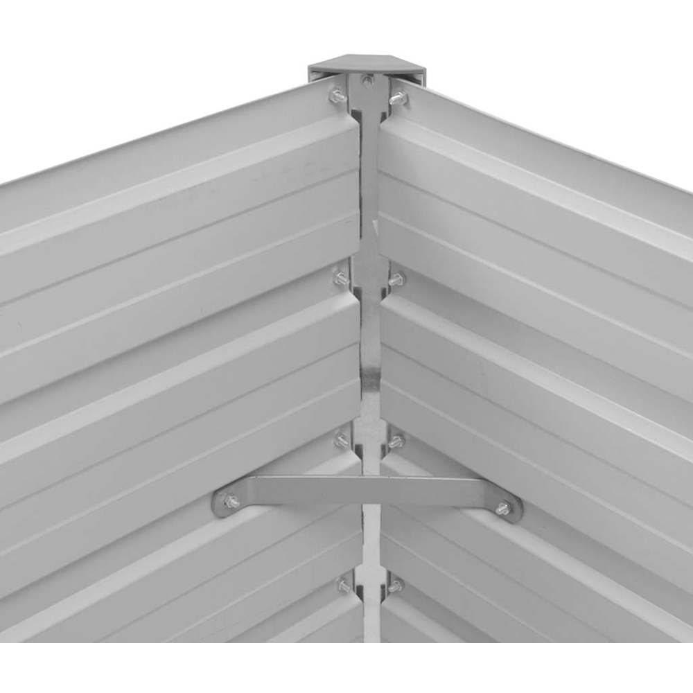 vidaXL Brown Galvanised Steel Raised Garden Bed 77 x 40 x 100cm Image 6