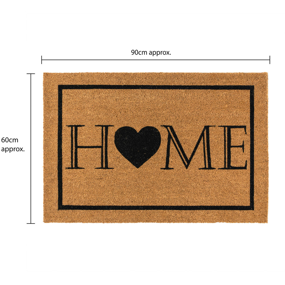 JVL Heart Home Welcome Coir Latex Backed Door Mat 60 x 90cm Image 9
