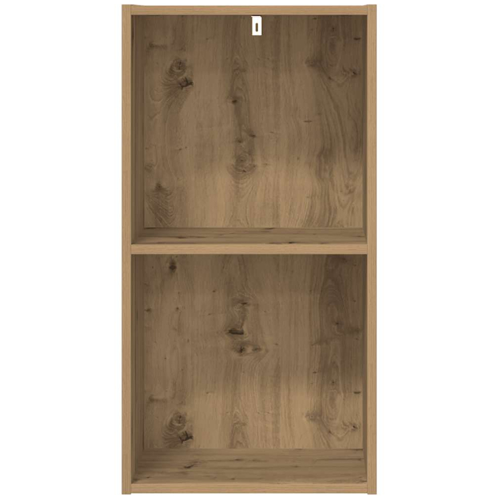 vidaXL 2 Shelf Artisian Oak Bookcase Image 5