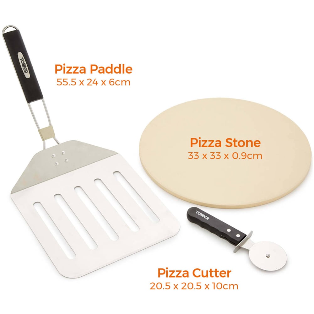 Tower 3 Piece Stainless Steel Pizza Tool Set Image 9