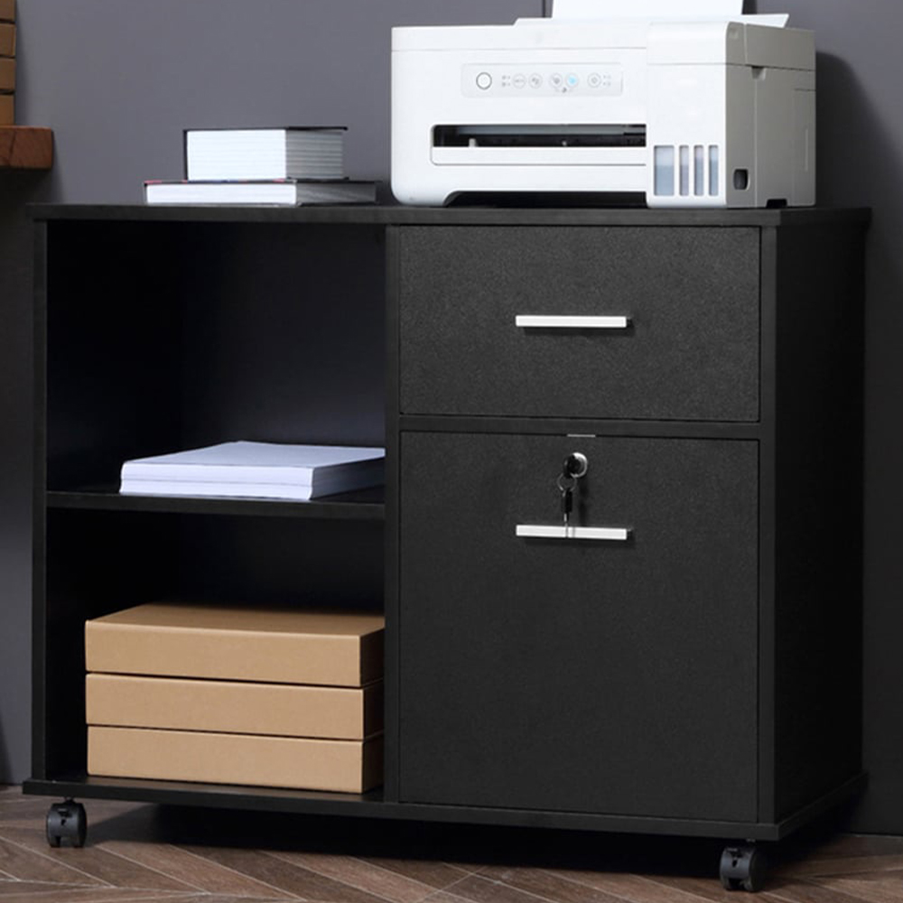 Portland Vinsetto 2 Drawer Filing Cabinet with Wheels Image 1