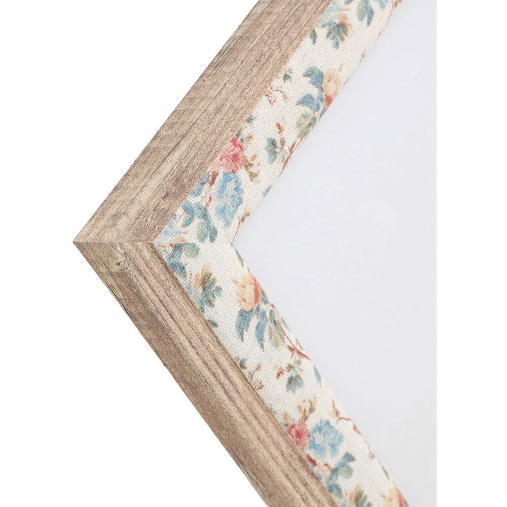 Floral Linen Wooden Frame Image 5
