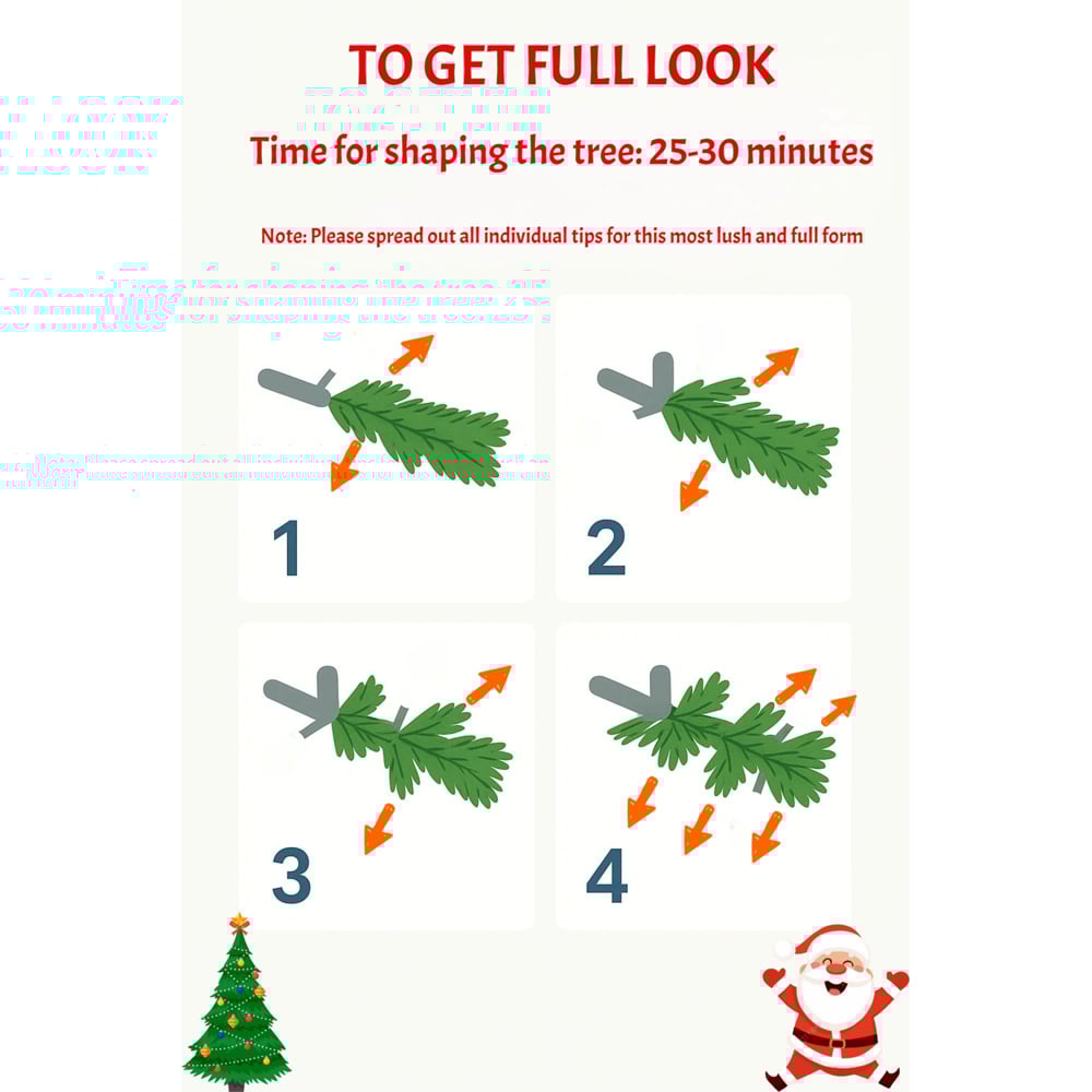 Festive Christmas Fir Pre-Lit Artificial Christmas Tree 6ft Image 4