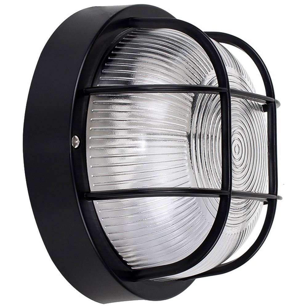 ValueLights Pendle Black Bulkhead Outdoor Wall Light Image 1