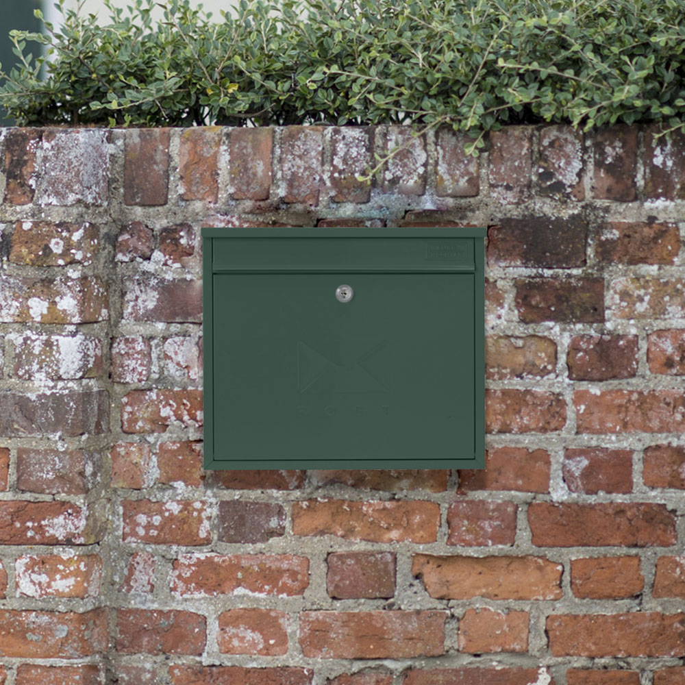 Burg-Wachter Elegance Chartwell Green Wall Mounted Galvanised Steel Post Box Image 2