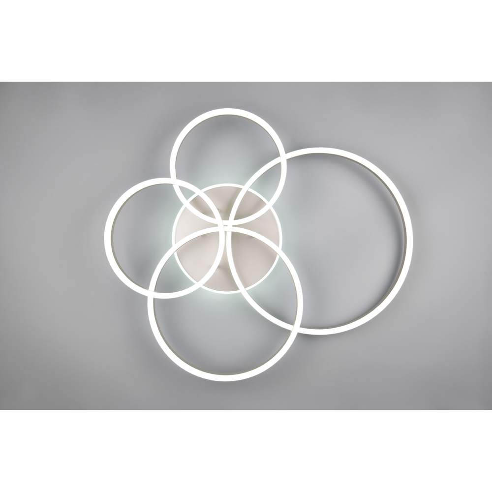 TRIO Drake Nickel Matt Integrated LED Ceiling Light Image 5