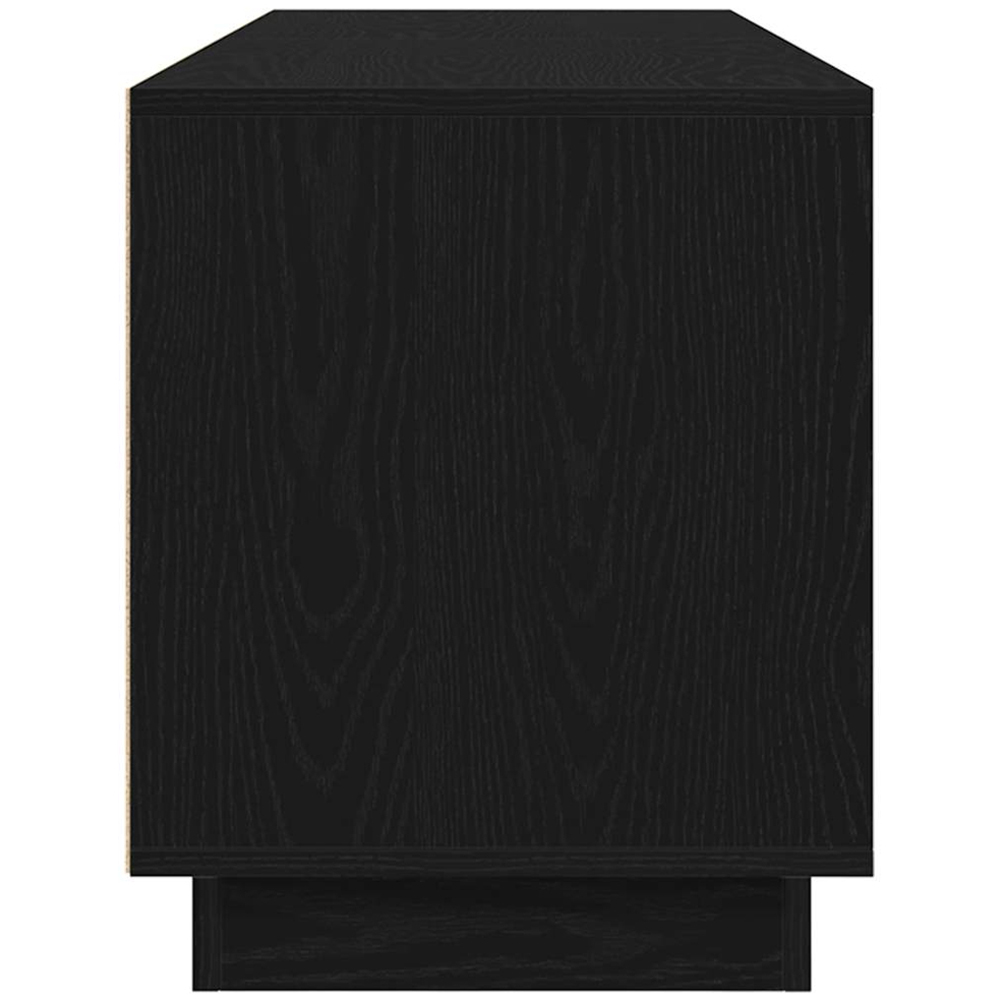 vidaXL 4 Door 2 Drawer Black TV Cabinet with LED Lights Image 8