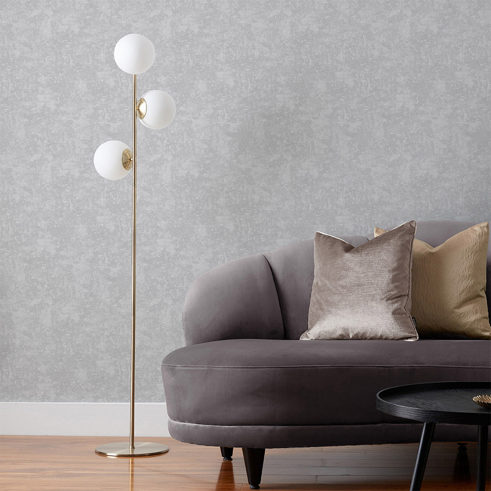 Paoletti Symphony Silver Textured Vinyl Wallpaper Image 3