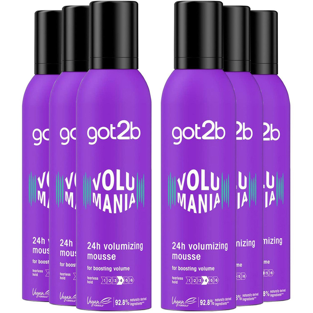 Got2b Volumaniac Mousse For Insane Volume 250ml 6 Pack Image 1