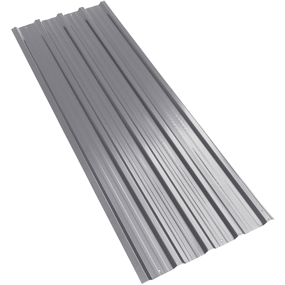 Living and Home 6 Piece Grey Zinc Steel Corrugated Pre Drilled Roof Panel 45 x 115cm Image 1