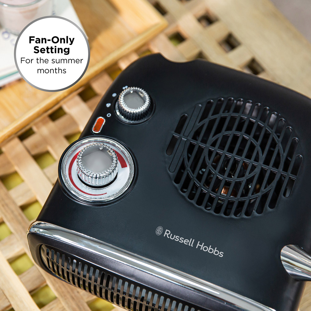 Russell Hobbs RHRETHFH1001B Retro Black Fan Heater 1800W Image 5
