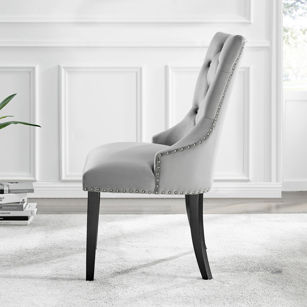 Furniturebox Arona Kensington Marble Effect 6 Seater Round Dining Set White Black and Grey Image 4